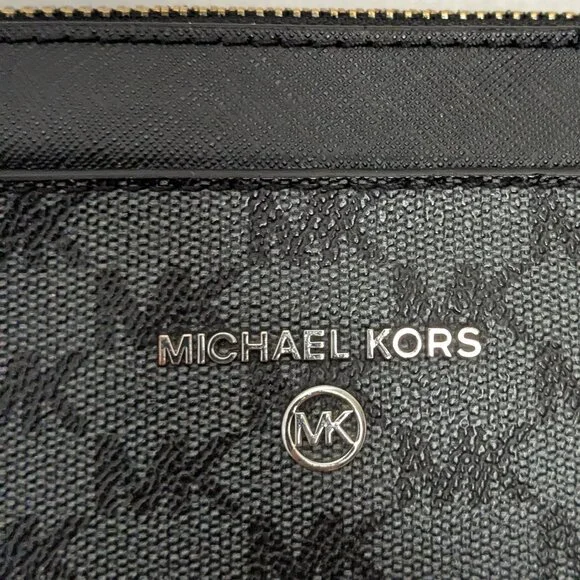 Michael Kors Jet Set Large East West Crossbody Black MK Signature . - Picture 5 of 15